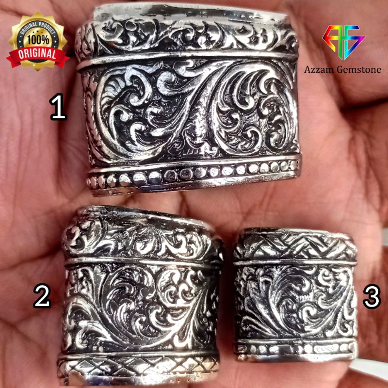 Cincin Kalasa Sumpa Ring Bugis Baa-dik Logam Coin bkn Pendokok Mendak Kuningan Perak Stainless Emas