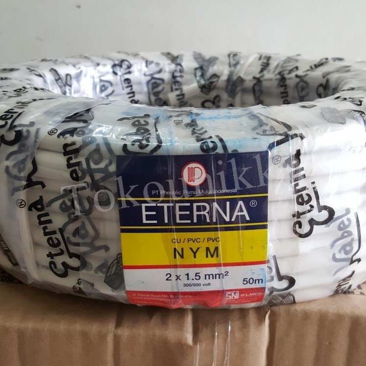 KABEL LISTRIK ENGKEL ISI 2 NYM ETERNA 2 X 1,5MM 50 METER