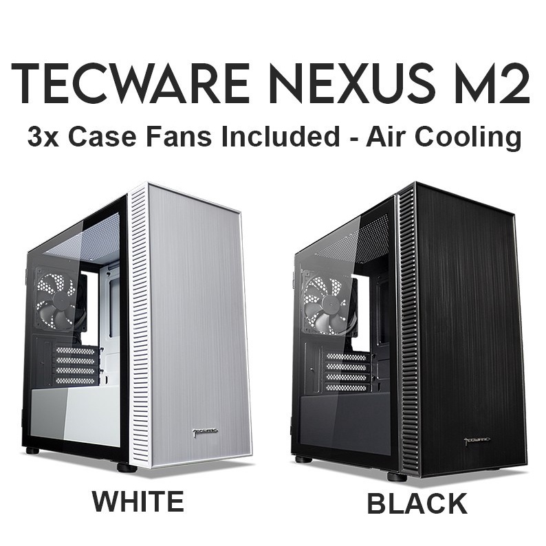 Jual PC CASE GAMING NEXUS AIR M2 TG HITAM/PUTIH Shopee Indonesia