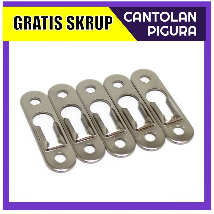 Plat Cantolan Figura 4x1 cm / Plat Gantungan Pigura / Plat Gantungan papan Tulis