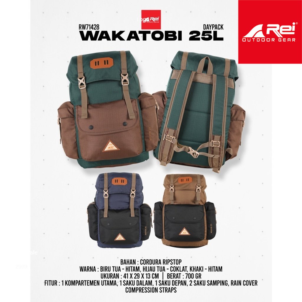 Tas Ransel Wakatobi 25 Liter Arei Outdoorgear - Original produk - Tas ransel pria - Tas ransel wanit