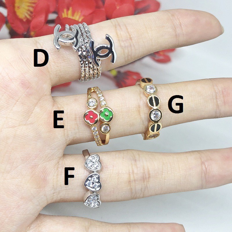 Cincin Wanita Fashion Xuping Hijau Merah Lapis Emas - BR436