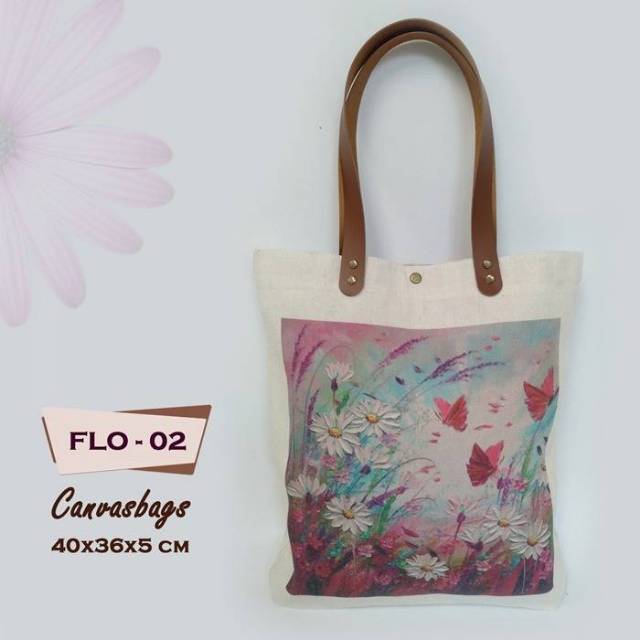 

Dewani Totebas Canvas Vintage FLO-02 Seri BUNGA