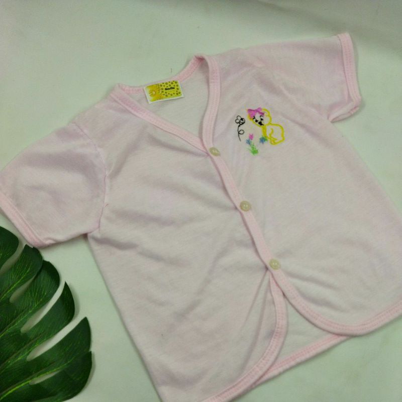 TERMURAH!!! BAJU BAYI SMILE LENGAN PENDEK MOTIF BEAR HALUS DAN LEMBUT COTTON