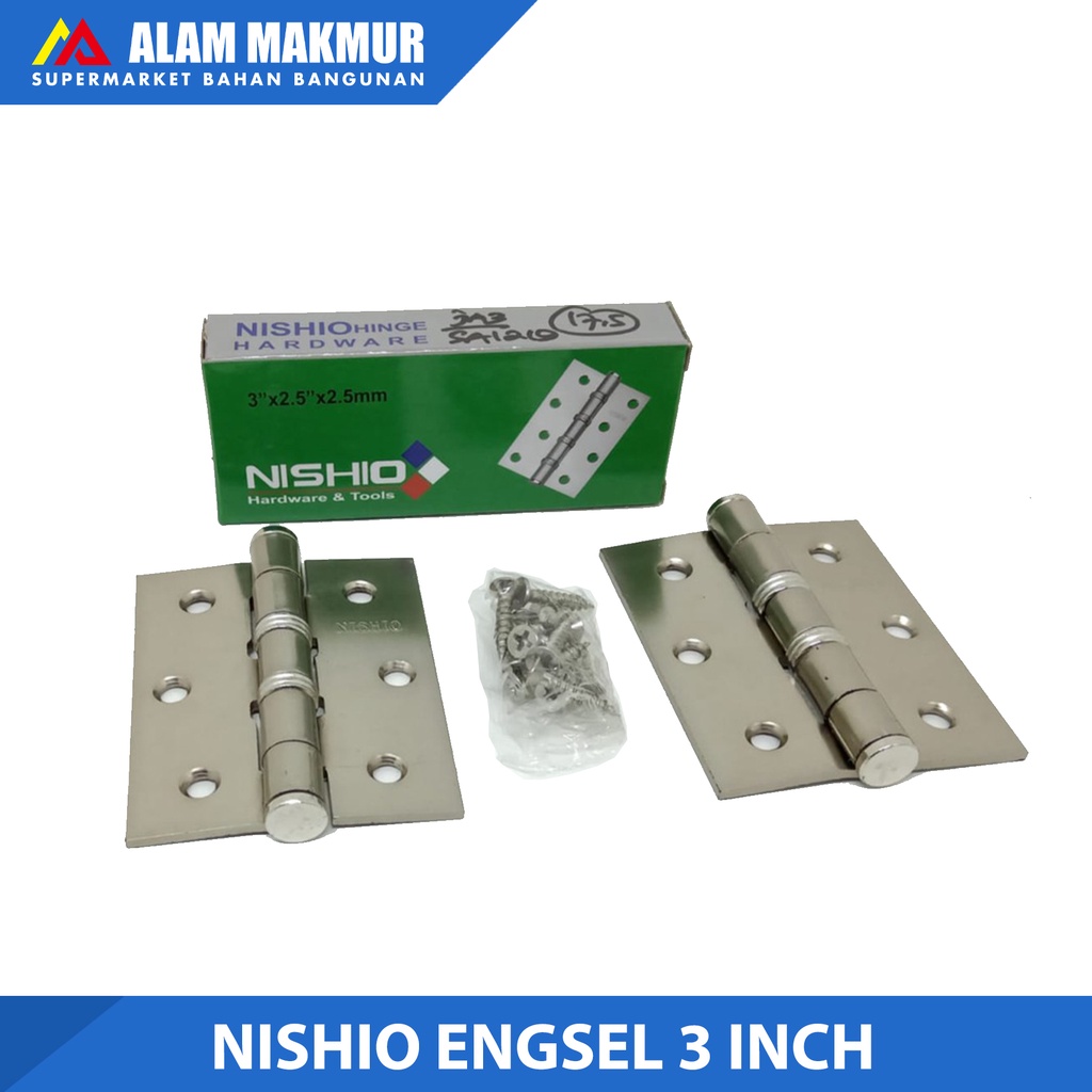 Engsel Besi Jendela 3 Inch NISHIO Warna SN - NISHIO NB