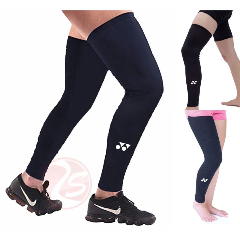 Leg Sleeve Olahraga Stocking Sport Manset Kaki Pria Wanita Isi 2 Pcs Uniseks Outdoor Bahan Spandek E