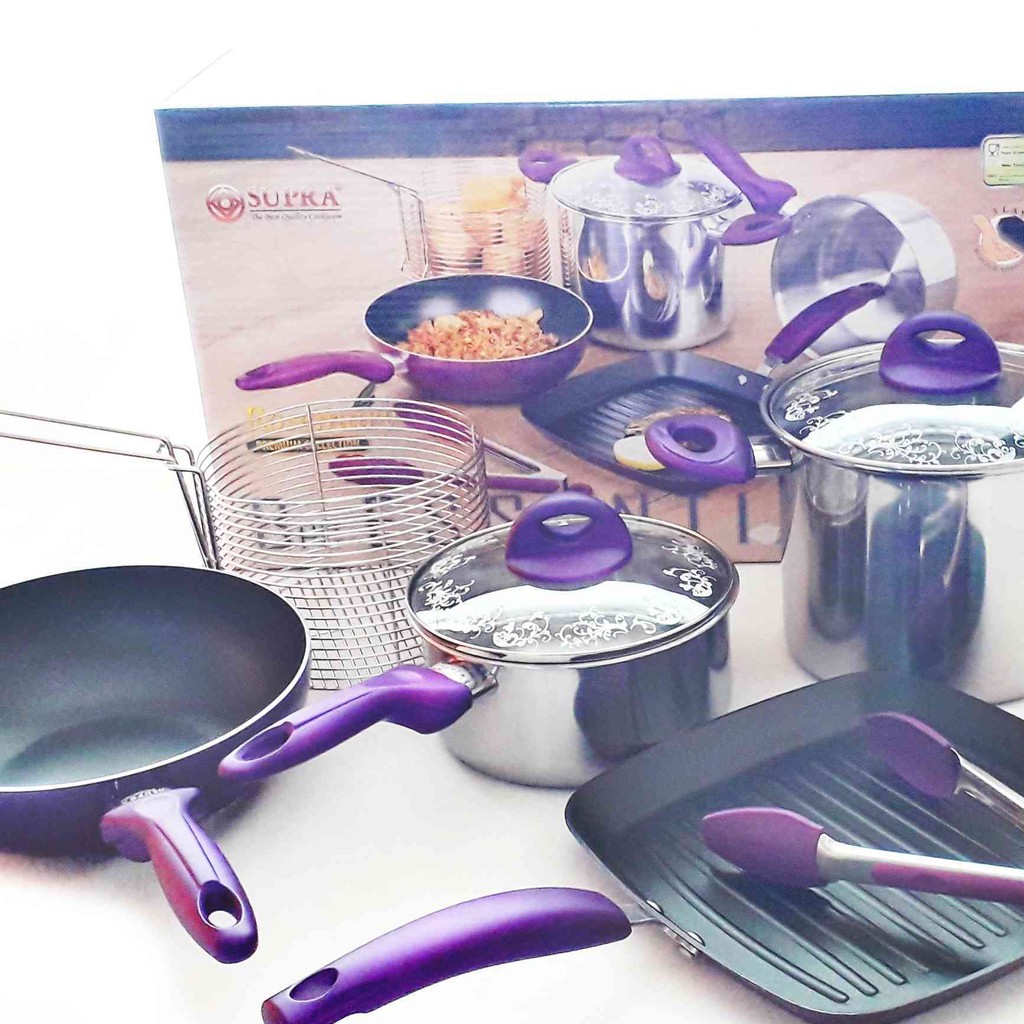 Supra 8 pcs Cookware Set Essential Rosemary