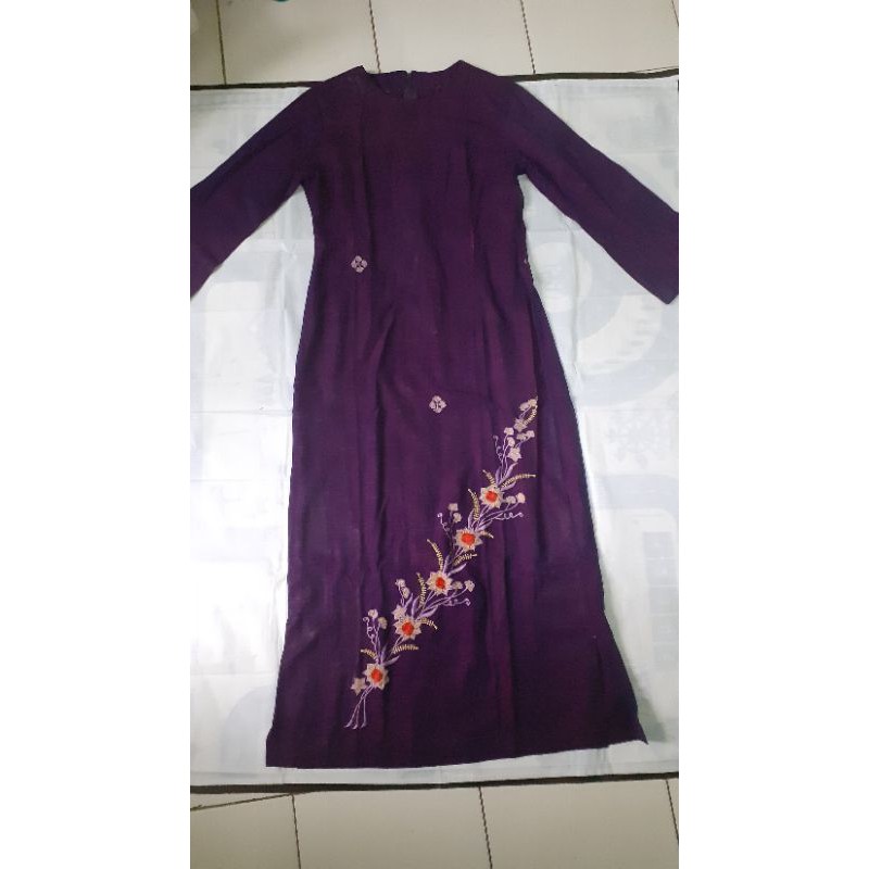 Elegant PL Gamis BORDIR asli Bordir bukan tempelan