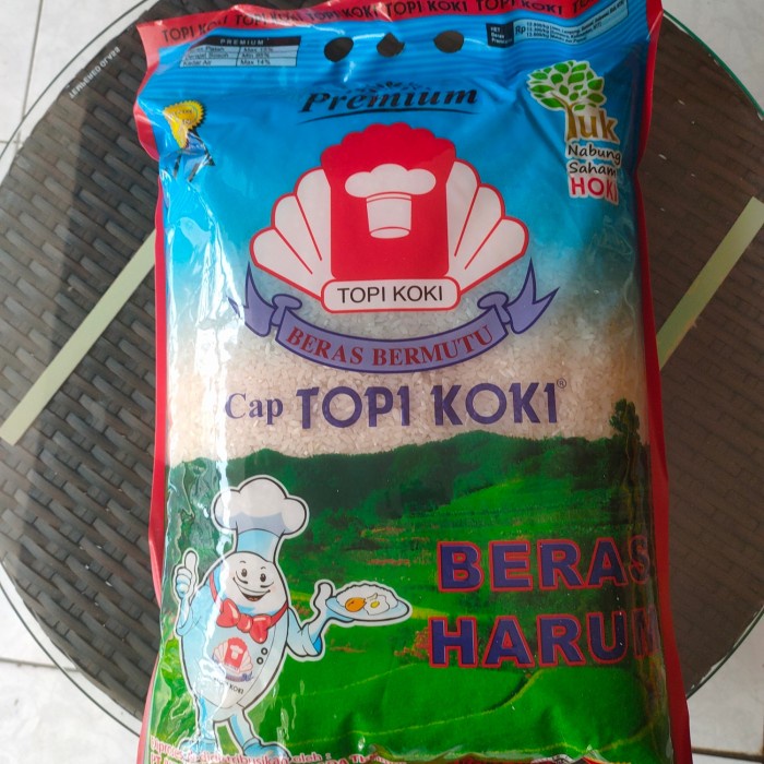 

gr011ttr Beras Cap Topi Koki Pandan Wangi 5 Kg Asli Sv012Ss