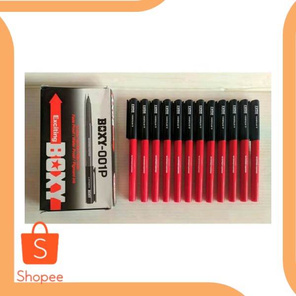 

Dijual pulpen ballpoint BOXY 001p 0.3mm merah 18thM last stok Limited