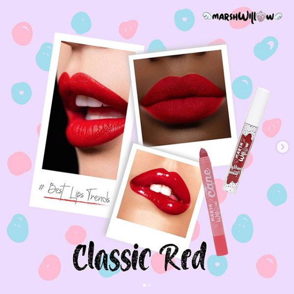 ★ BB ★ MARSHWILLOW Candy Cane Matte Lip Crayon Red Version Lipstick by Natasha Wilona