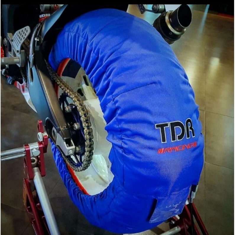 pemanas ban balap-Tire warmer TDR original ban balap road race 155/55 ring 17 warna biru