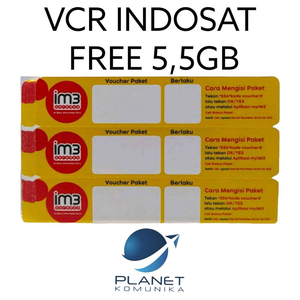 VOUCHER INDOSAT FREE 5,5GB