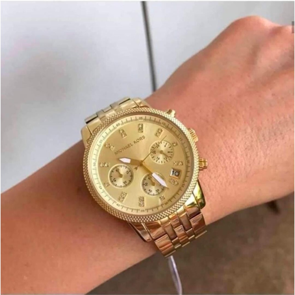 JAM TANGAN WANITA MICHAEL KORS TYPE MK5676 MK 5676 ORIGINAL QUARTZ GARANSI 1 TH