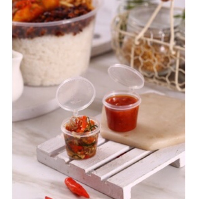 Tempat saus cup sambal sauce container 25ml merk lux