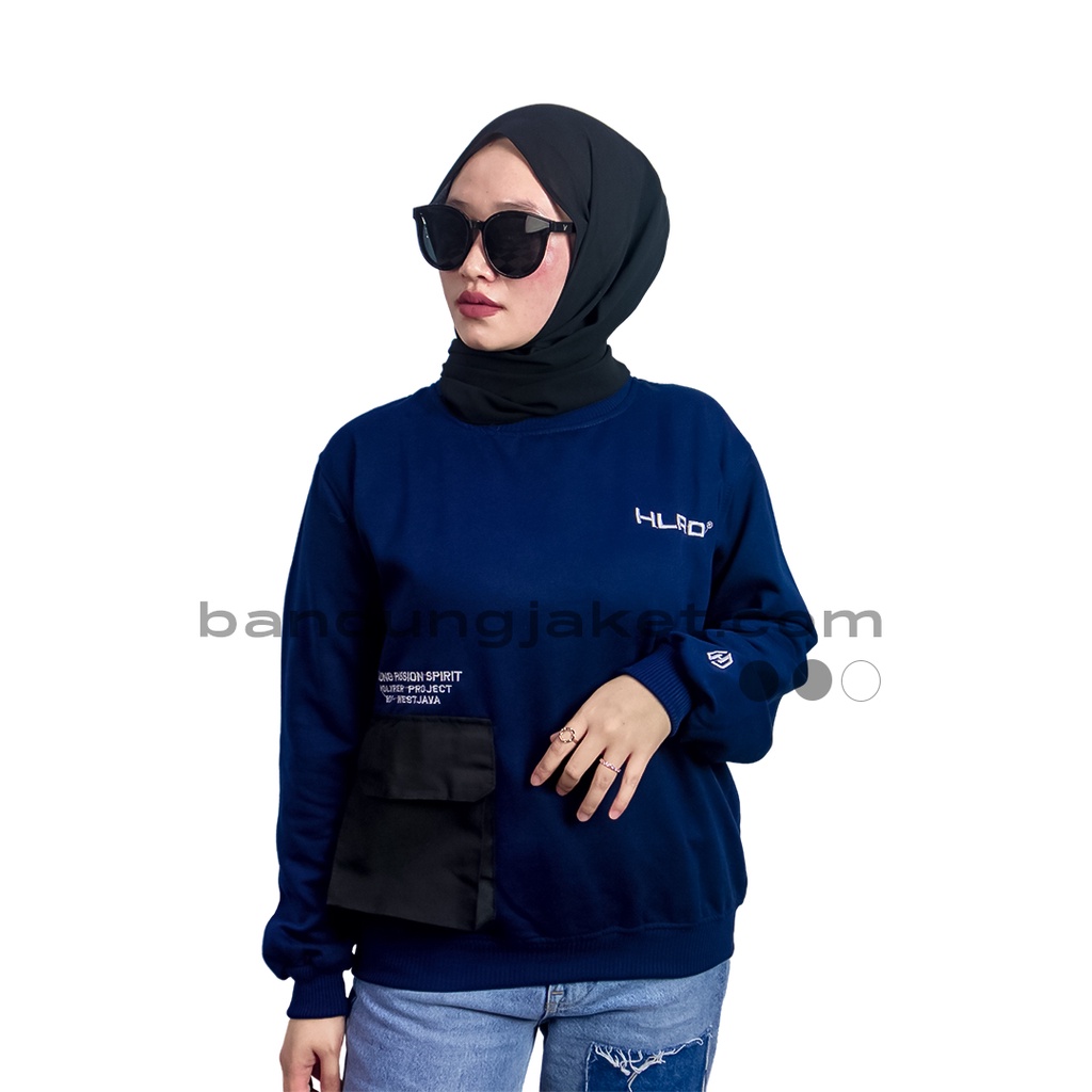 Sweatshirt Pocket Down II Sweater Kombinasi Saku Hoklyrider Model Tebaru