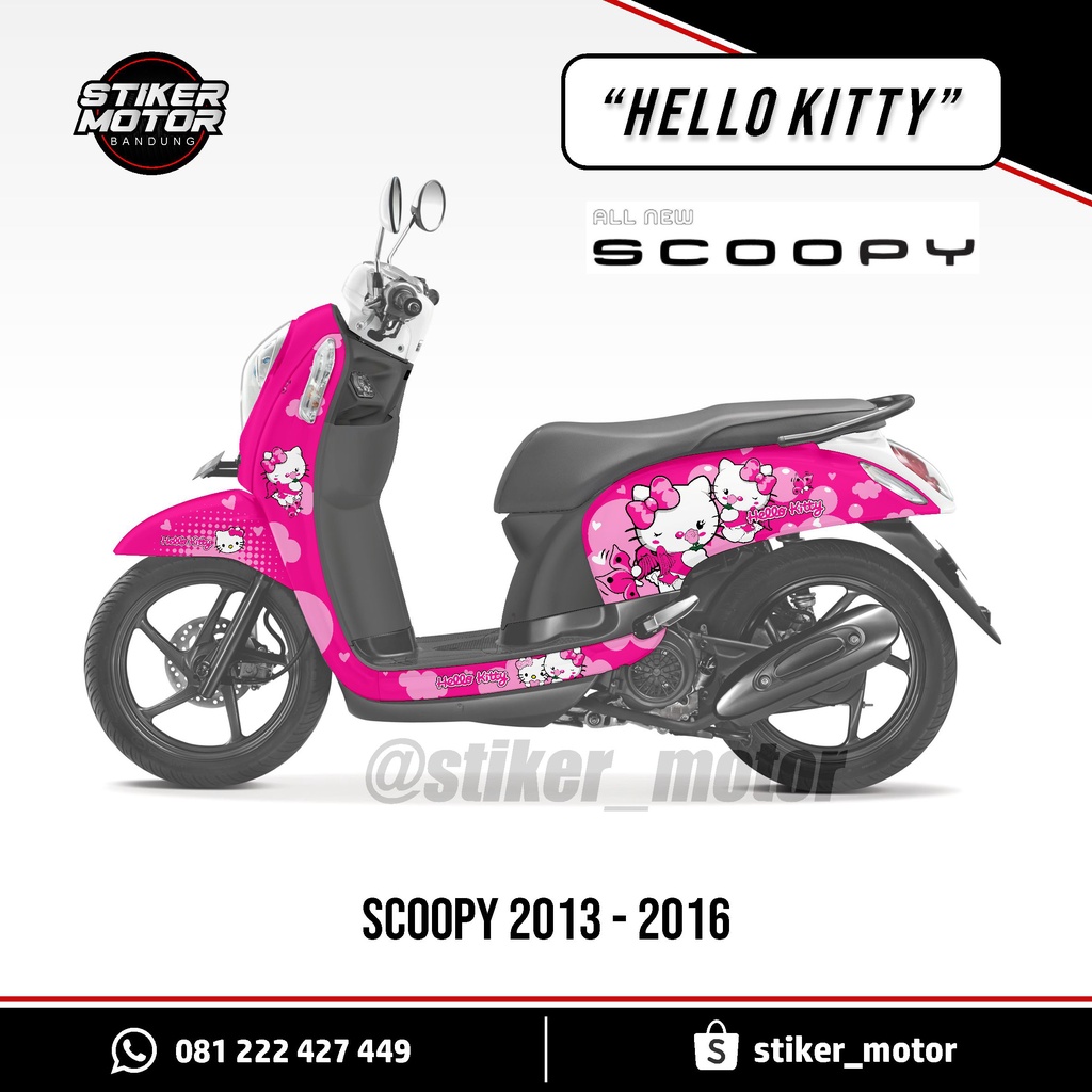 DECAL SCOOPY FI 2013 - 2016 HELLO KITTY / DECAL SCOOPY HELLO KITTY / STICKER HELLO KITTY