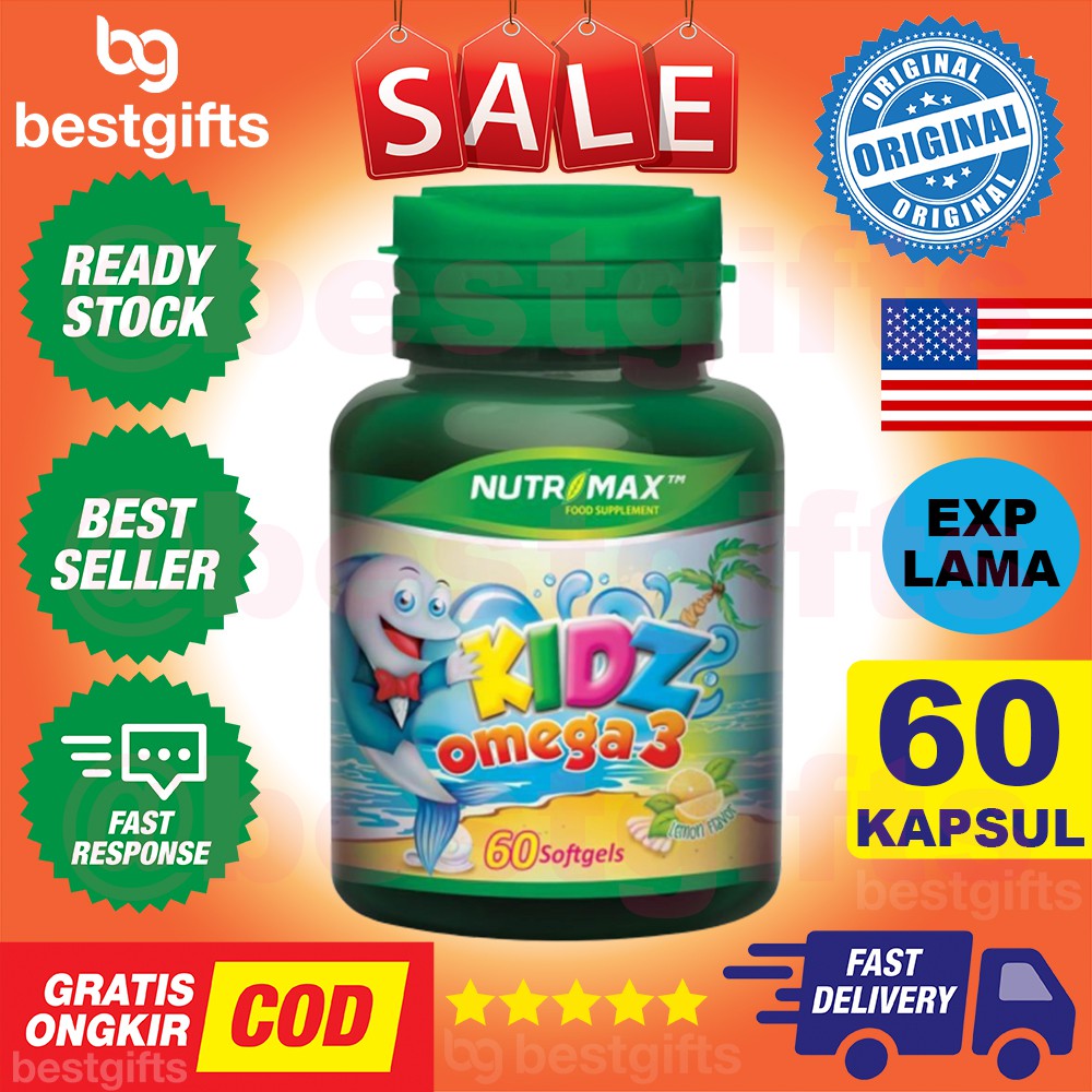 NUTRIMAX KIDZ OMEGA 3 FISH OIL 60 KAPSUL