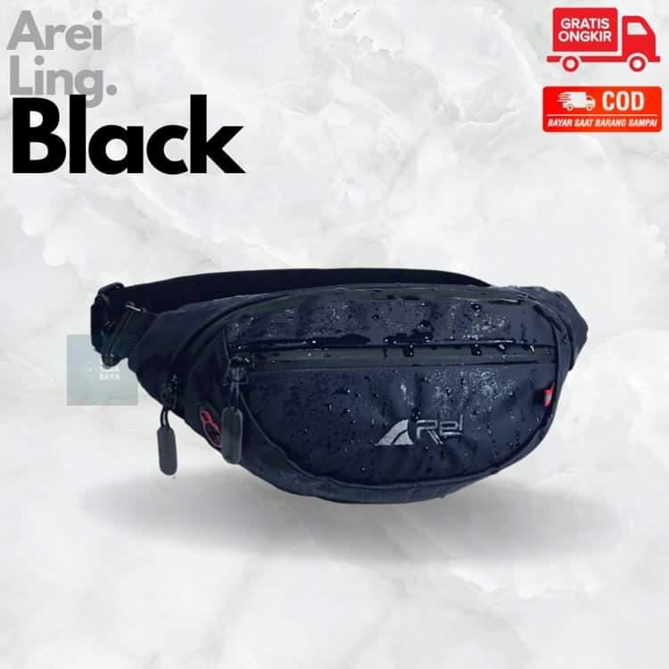 Tas Pinggang Pria Waterproof Waist Bag Hezel Pria Anti Air Anti Sobek Arei