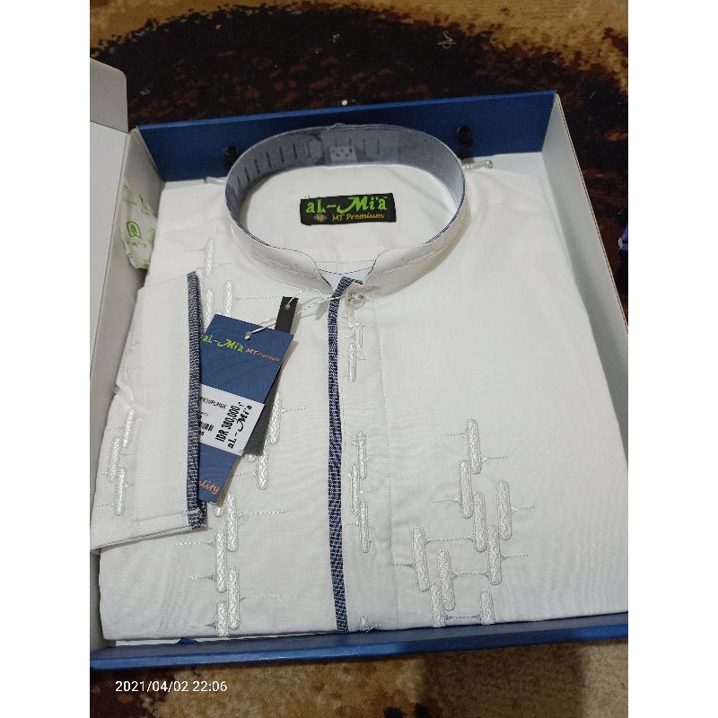 Baju Koko almia 100%ORI MT premium lengan panjang tangan polos-8