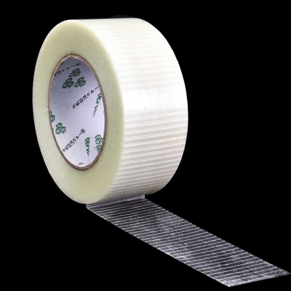 Lakban Super Strong Grid Fiber Tape 20mm 25 Meter - GF25M - White