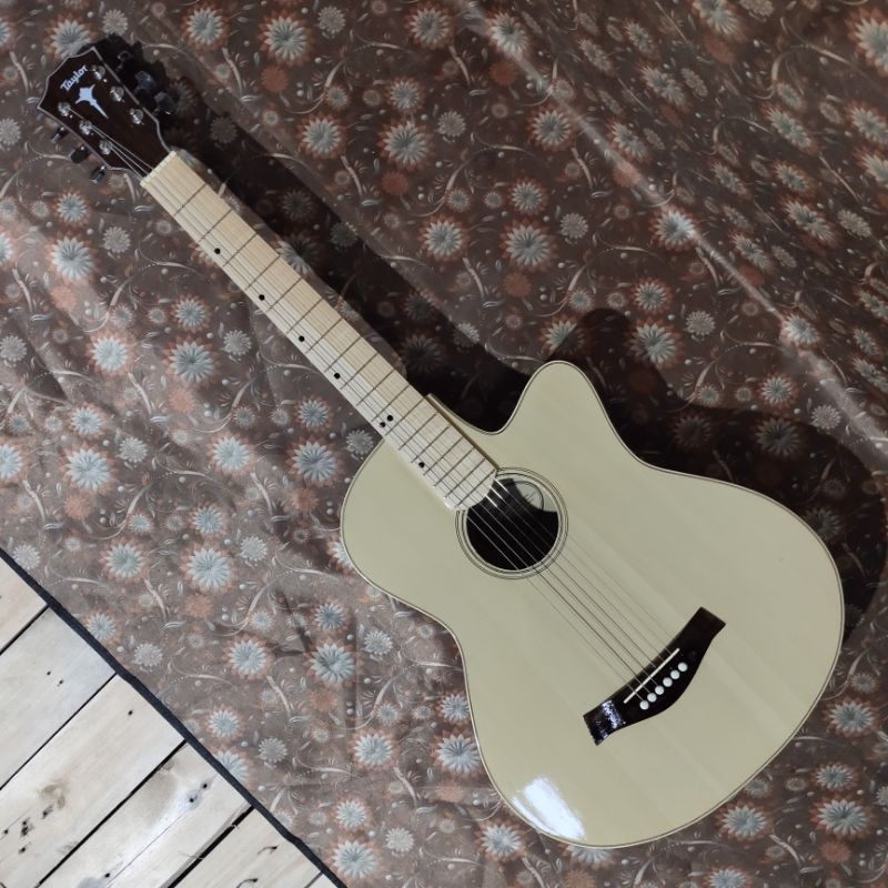 GITAR AKUSTIK TAYLOR FRET PUTIH MURAH