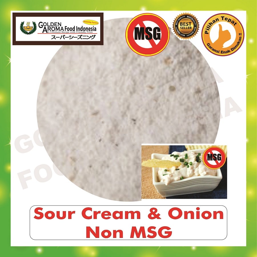 

Bumbu Tabur Rasa Sour Cream & Onion Non MSG 1 kg, Jual Bubuk Tabur Sour Cream & Onion Non MSG Murah