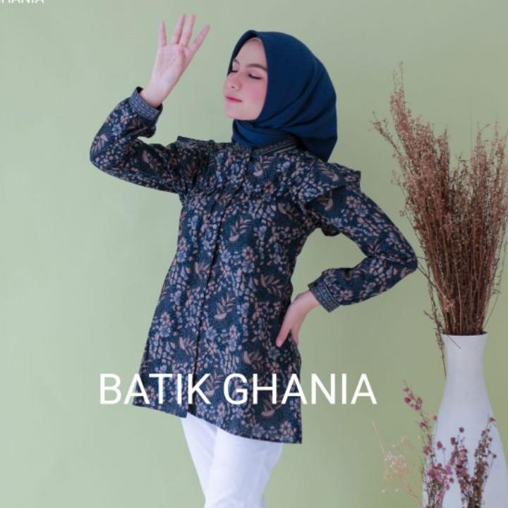 Paling Diminati.. COUPLE BATIK MODERN ATASAN BATIK WANITA TERBARU NY BATIK GHANIA