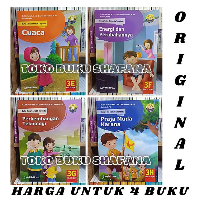 Paket 4 Buku Tematik Terpadu Yudhistira 3E 3F 3G 3H K13 Edisi Revisi Kelas 3 SD ORI