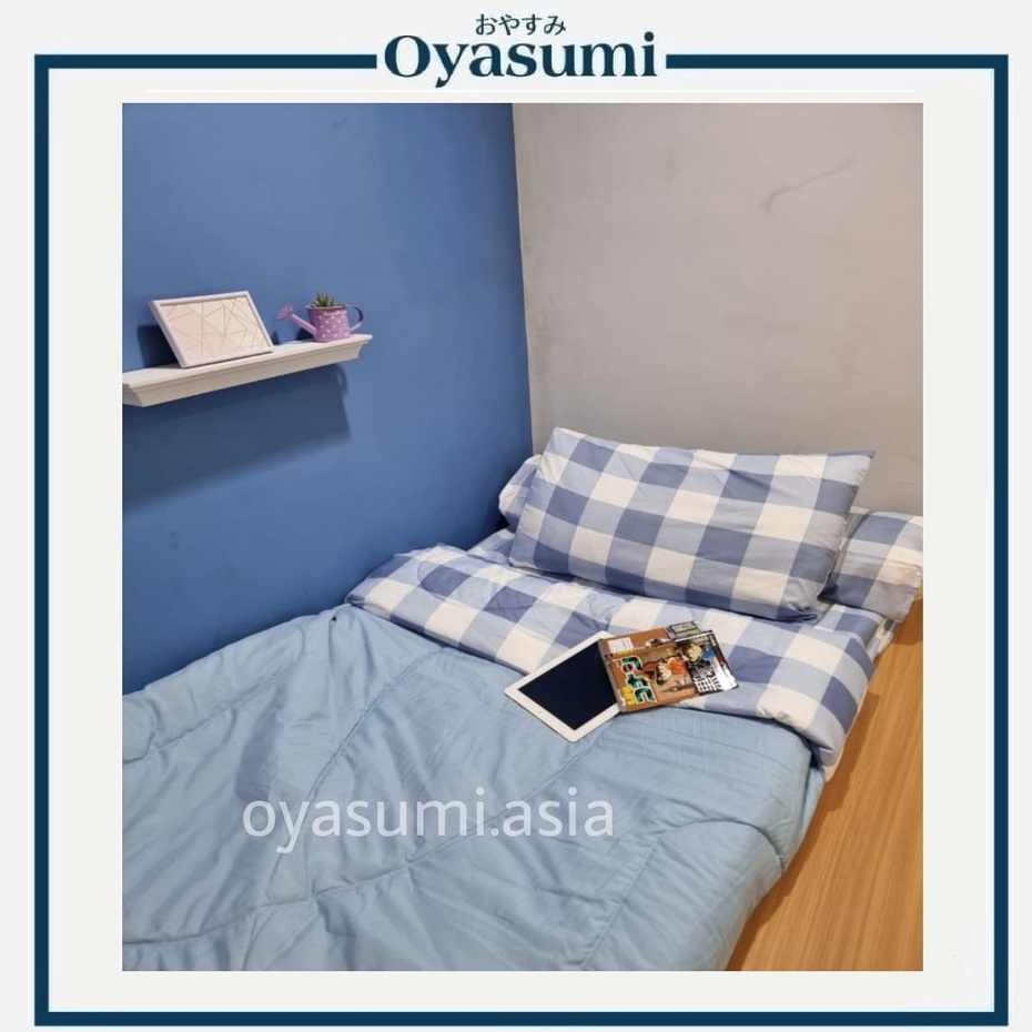 SELIMUT SPREI SEPREI SET BEDCOVER KOTAK KOREA TEBAL HALUS LEMBUT AESTHETIC OYASUMI