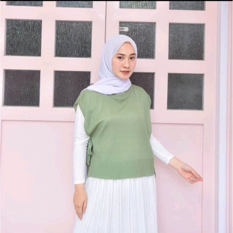 DC_ROMPI TALI ANDIN POLOS/VEST KNIT/TOP BLOUSE BAJU RAJUT BRANDED/Atasan Wanita TOP OUTER