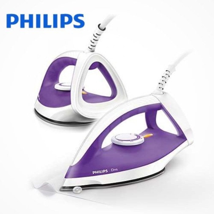 Setrika Strika Philips GC122 GC 122 GREEN &amp; PURPLE GARANSI RESMI 2 TAHUN