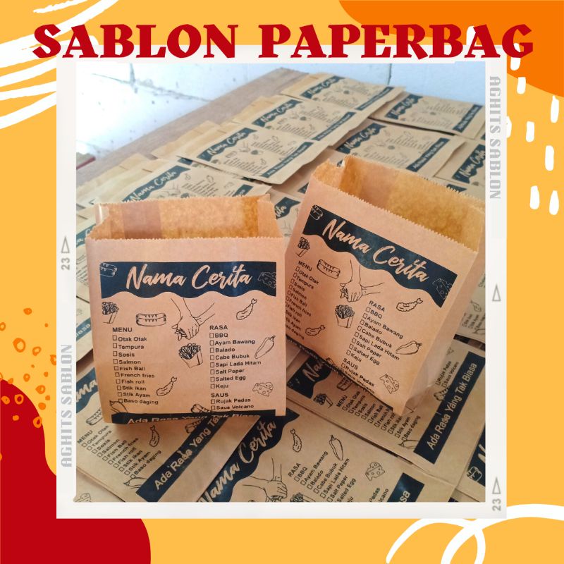 Custom Sablon Kantong Kertas | Kentang goreng, Fried chicken