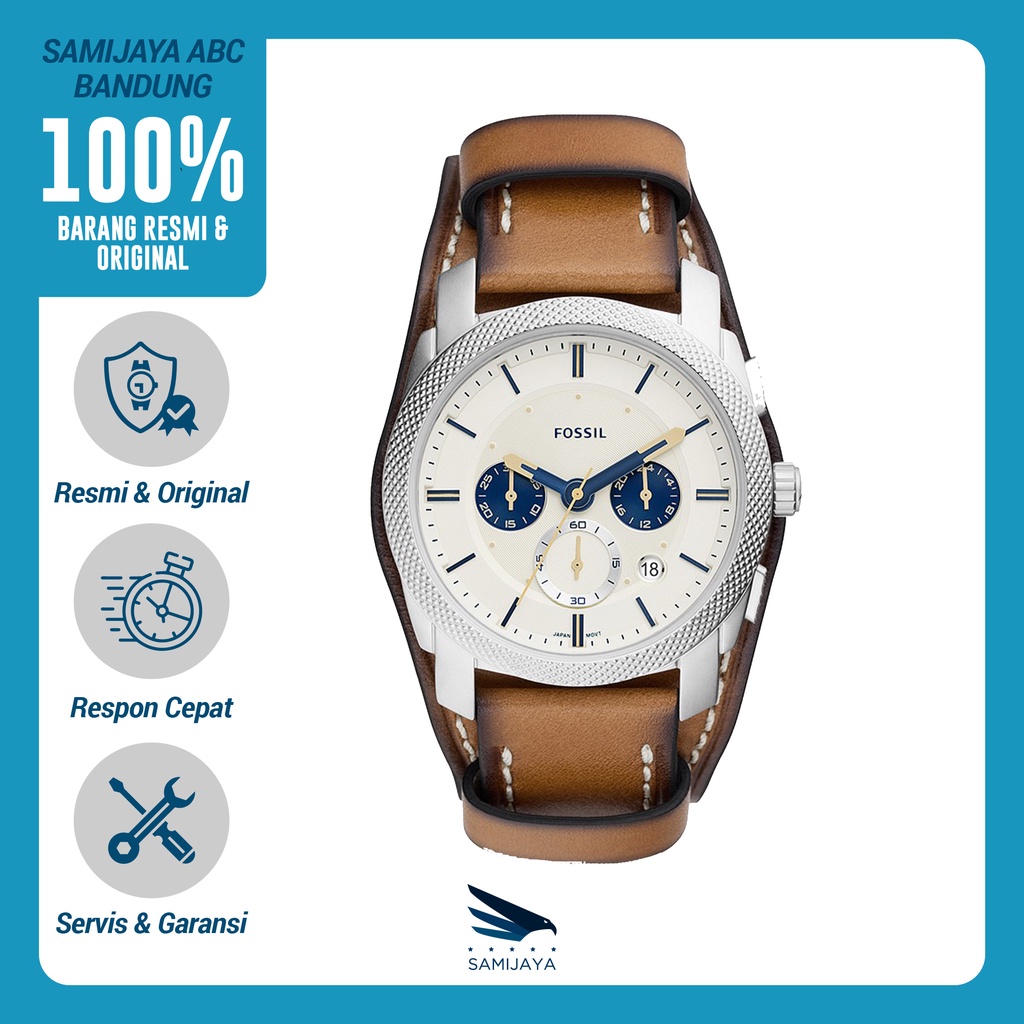 Jam Tangan Pria Fossil FS 5922 Chronograph Leather Original Resmi