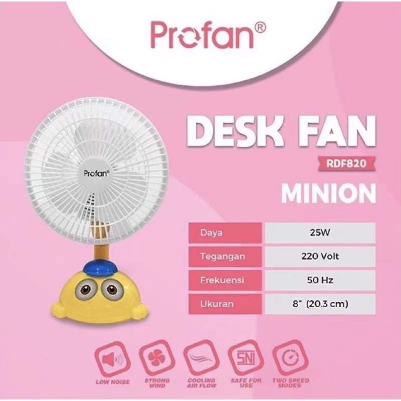 KIPAS ANGIN MEJA DUDUK DORAEMON 8&quot; KENCANG DESK FAN 8 INCH SWING KIRI KANAN