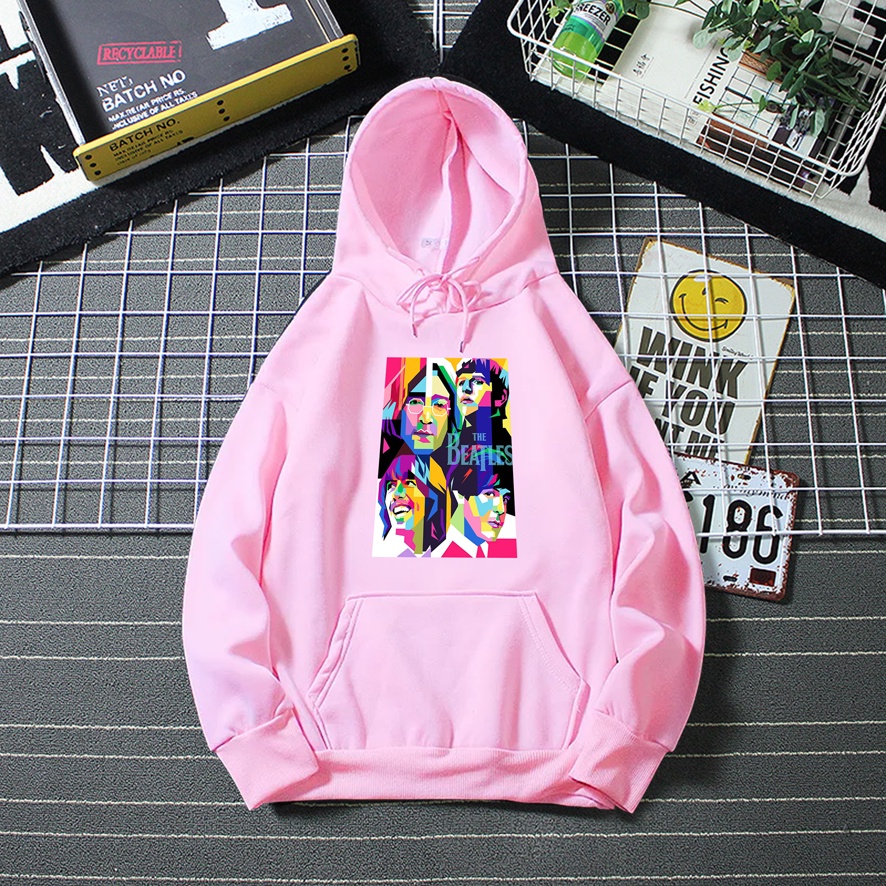 Sweater hoodie wanita THE BEATLES baju sweter cewek band murah