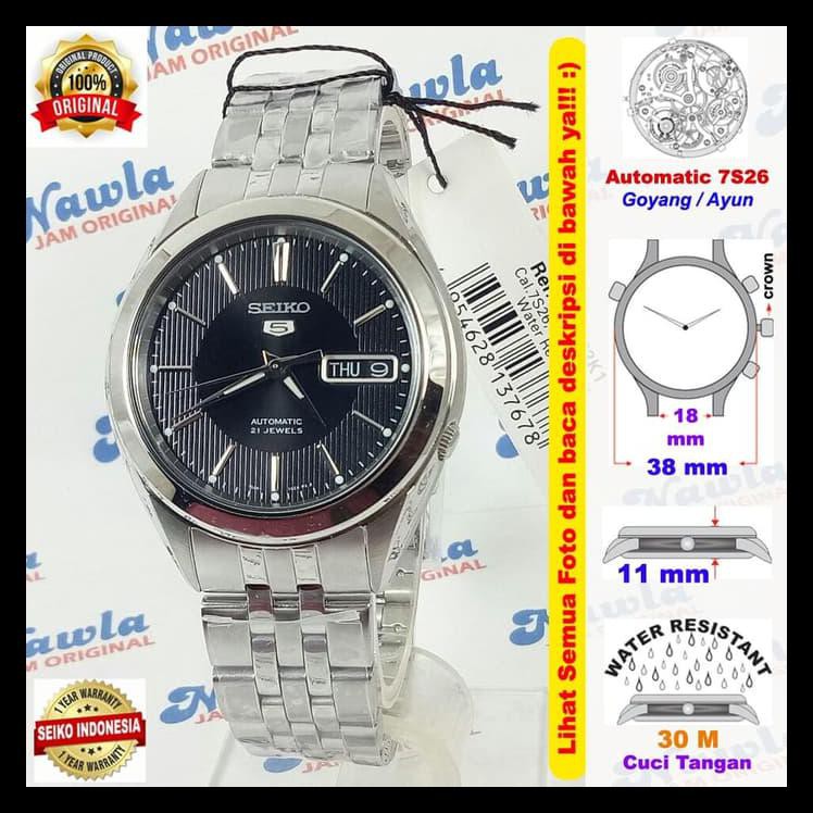 Indh Seiko 5 SNKL23K1 Automatic Black Dial - Jam Tangan Pria SNKL23 SALE Kode 137