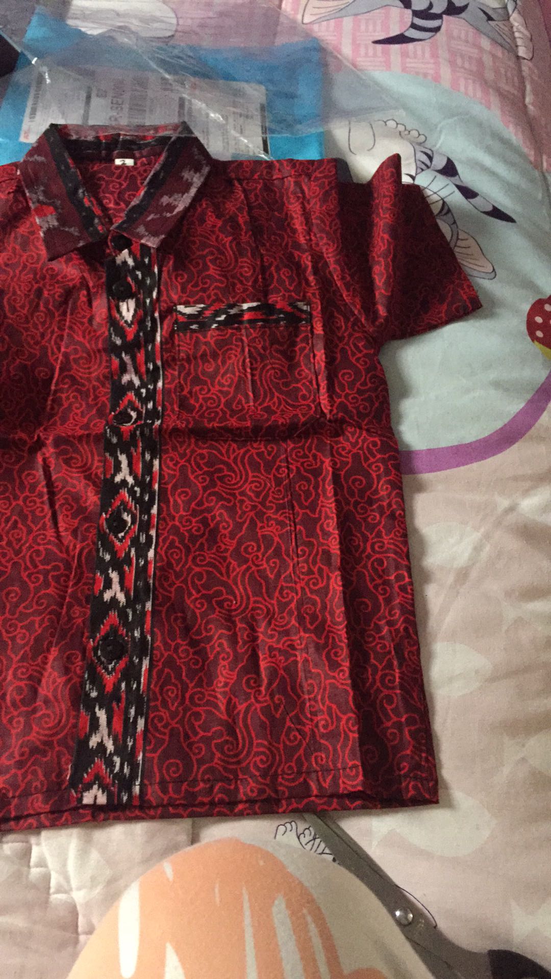 Batik Anak Laki Laki Size Terlengkap Motif Mega Mendung Merah