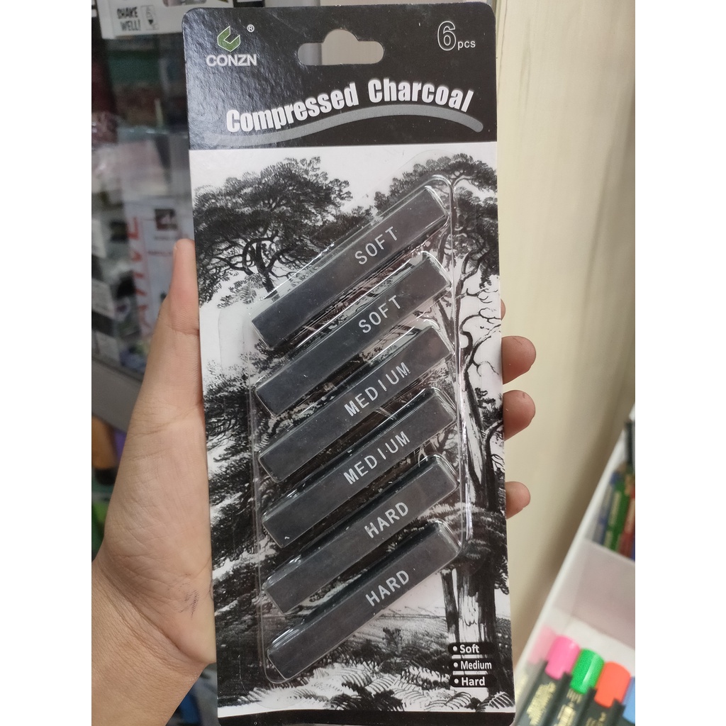 

compress charcoal set 6 arang batang