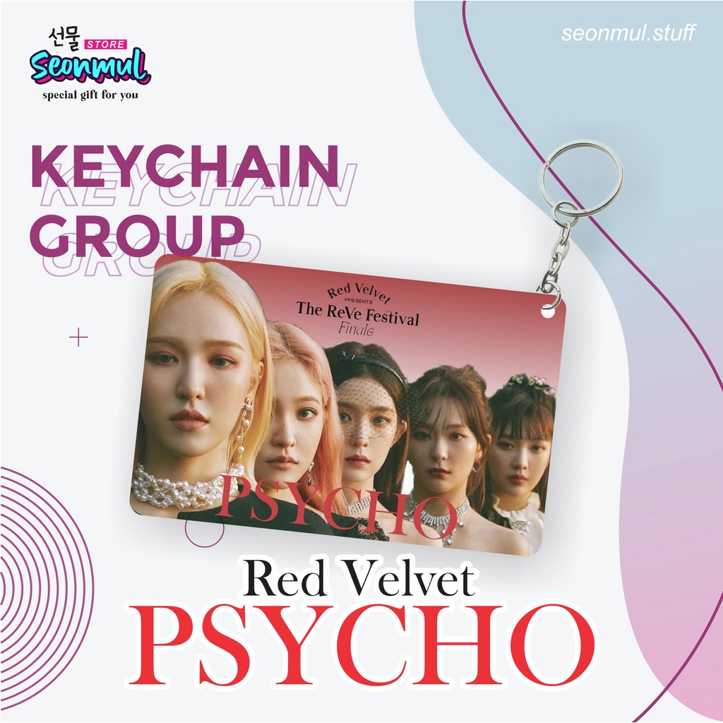 READY STOCK GANTUNGAN KUNCI KPOP TRANSPARAN CARD RED VELVET