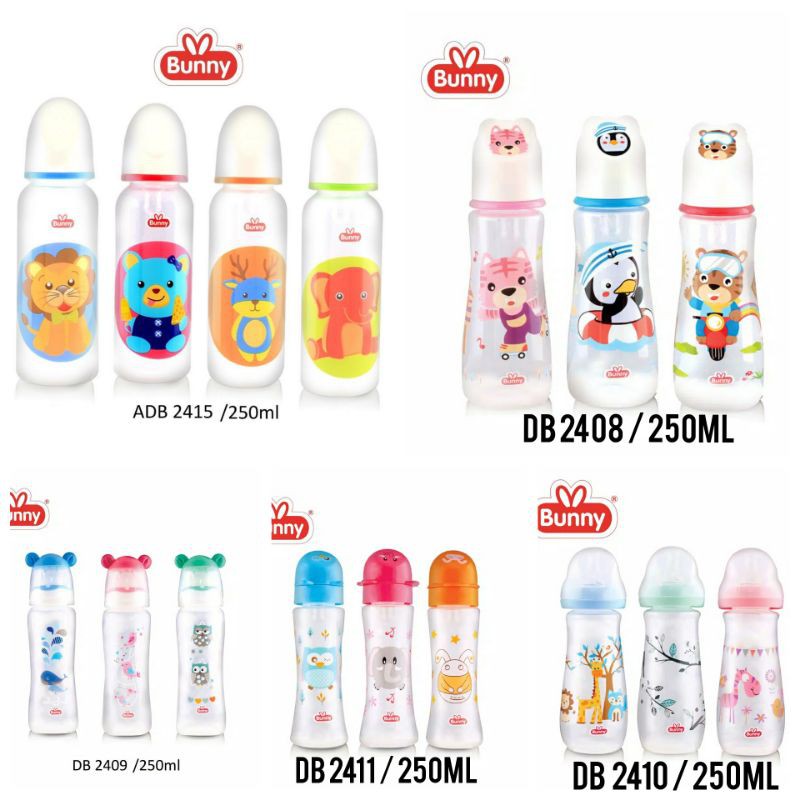 TERLENGKAP! Botol susu karakter lusty bunny ORI 120ml 250ml