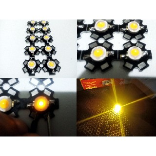 2PCS [DSP-9151] LED HPL 1WATT YELLOW 585-590NM GRADE A+STAR PCB AQUASCAPE DECORATION