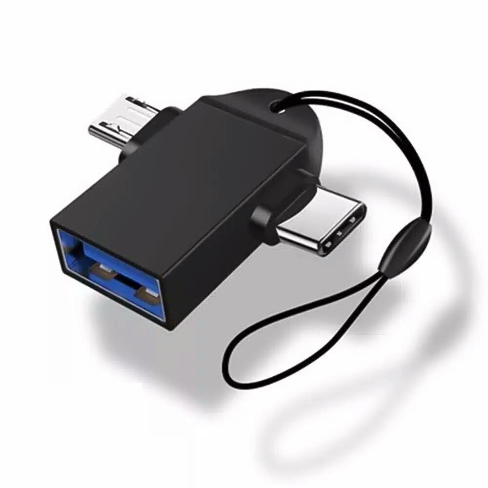 [WS] OTG Type C Adapter 2 In 1 Micro USB C 3.0 Flash Disk/Mouse Konektor Untuk Android Smartphone