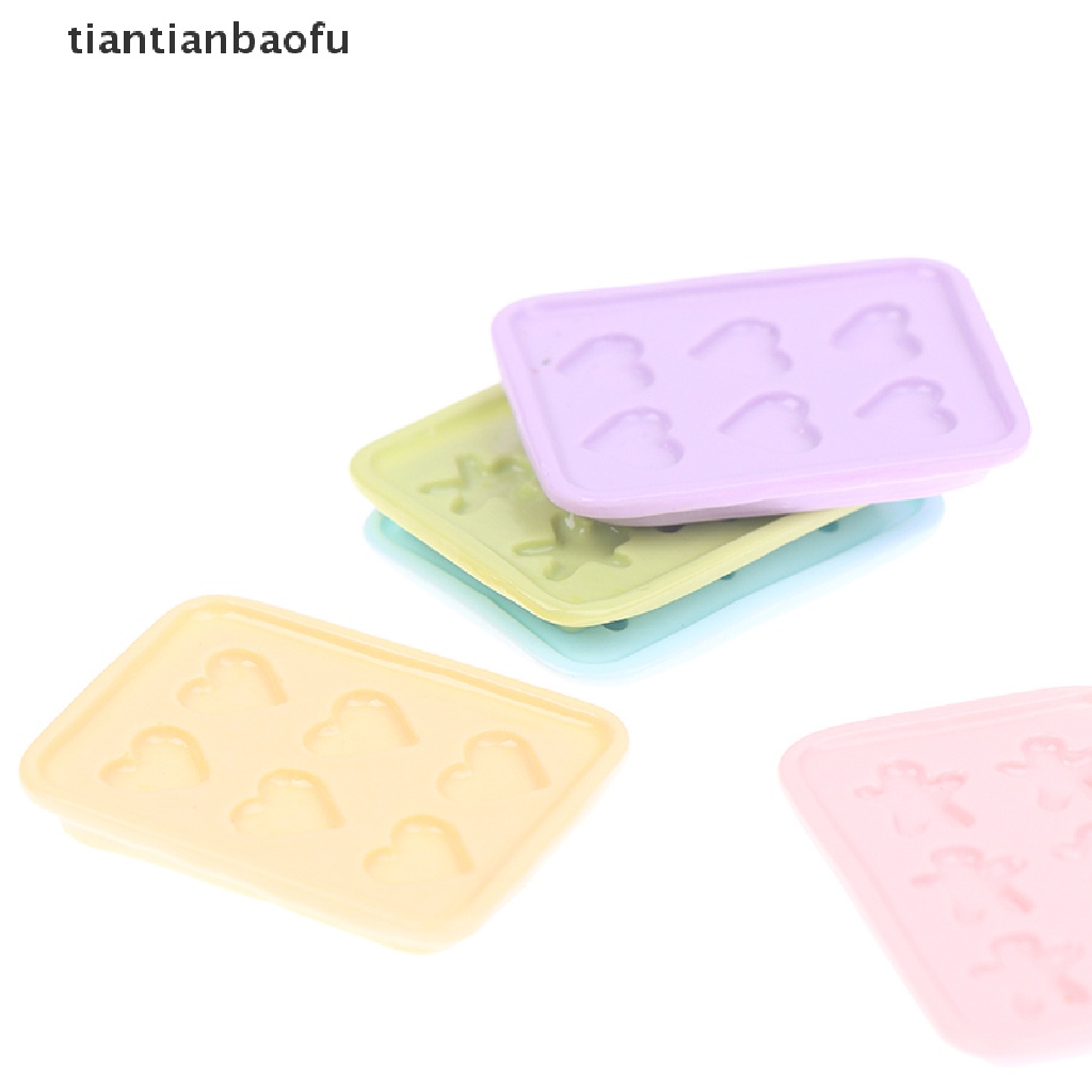 (tiantianbaofu) 2pcs / Set Mainan Miniatur Nampan Baking Skala 1: 12 Untuk Dekorasi Rumah Boneka