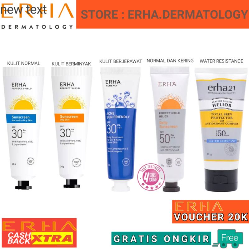 SUNSCREEN ERHA / SUNBLOCK ERHA / HELIOS / SUN FRIENDLY / PERFECT SHIELD