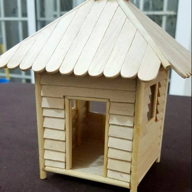 Jual Prakarya Miniatur Rumah Adat Indonesia Dari Stik Es Krim Low Shopee Indonesia 6638