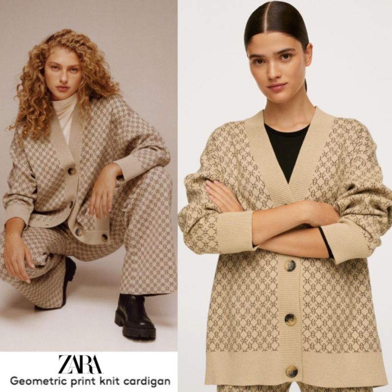 ZR geometric print cardigan