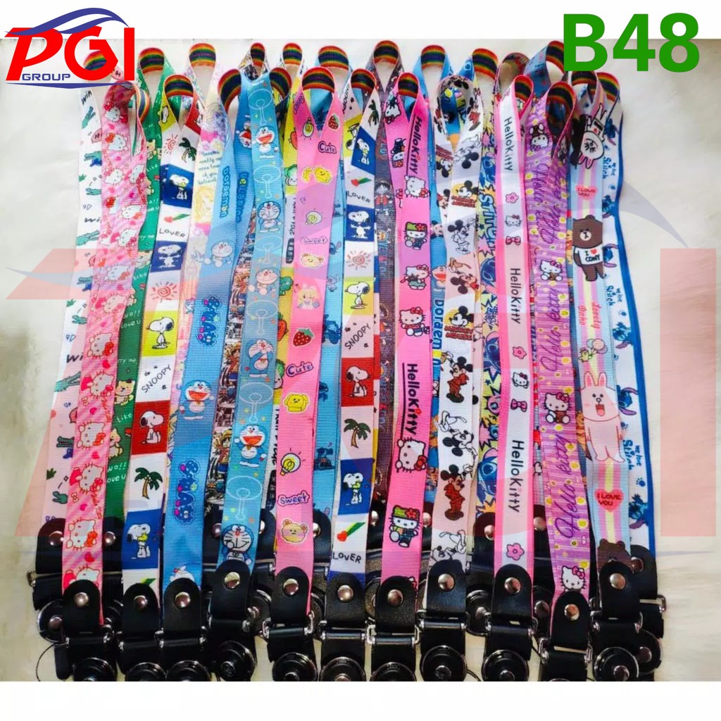 B ( B48 ) TALI GANTUNGAN HP KARAKTER / HANDPHONE / KUNCI / KARTU / BISA GANTUNG DI LEHER PART 2