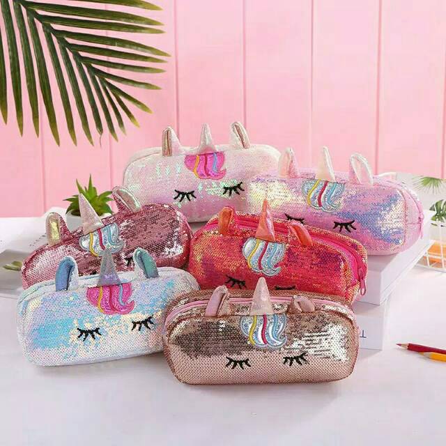 

Tempat pensil unicorn glitter