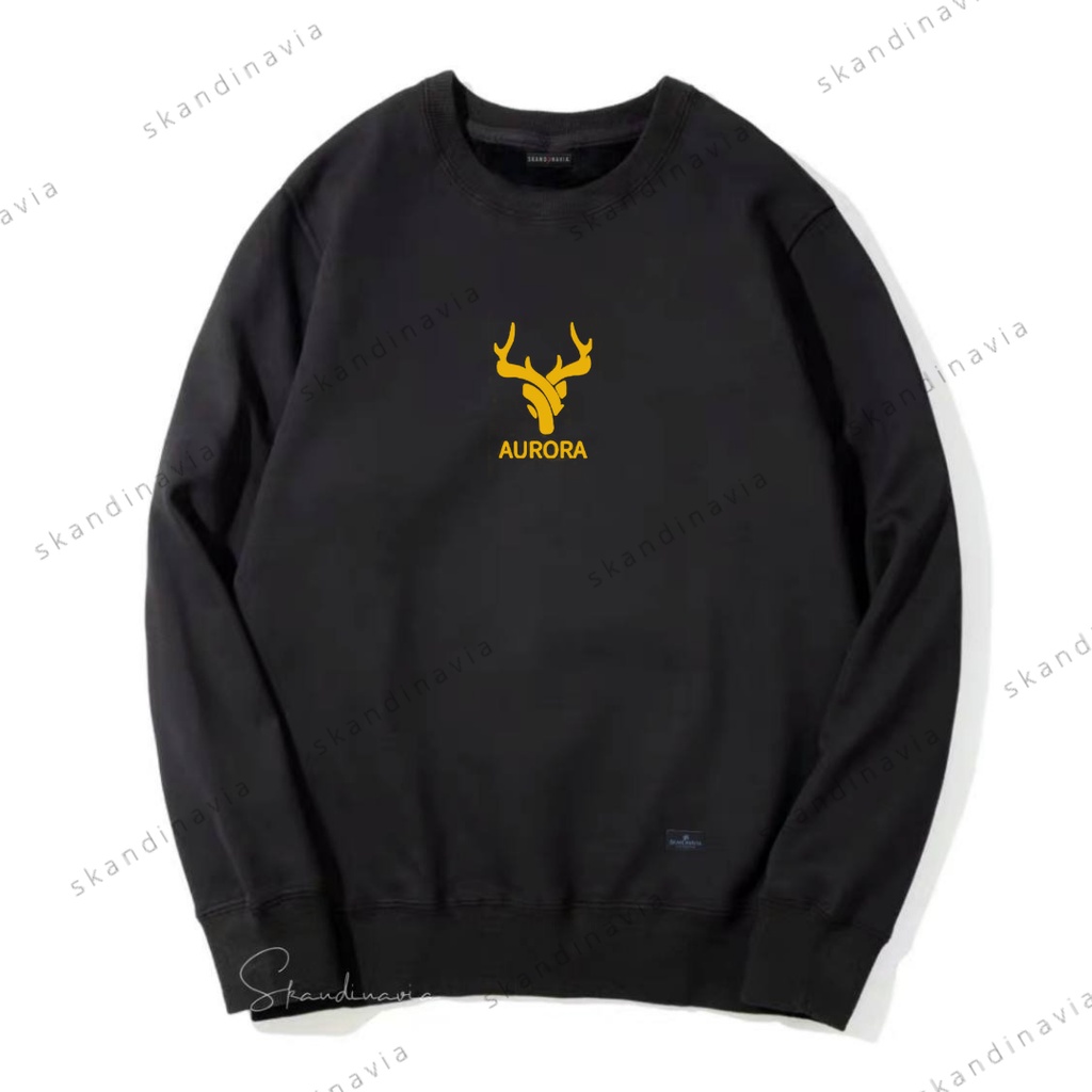 Poseidon Sweater Crewneck Skandinavia Black original quality (Bisa Cod)